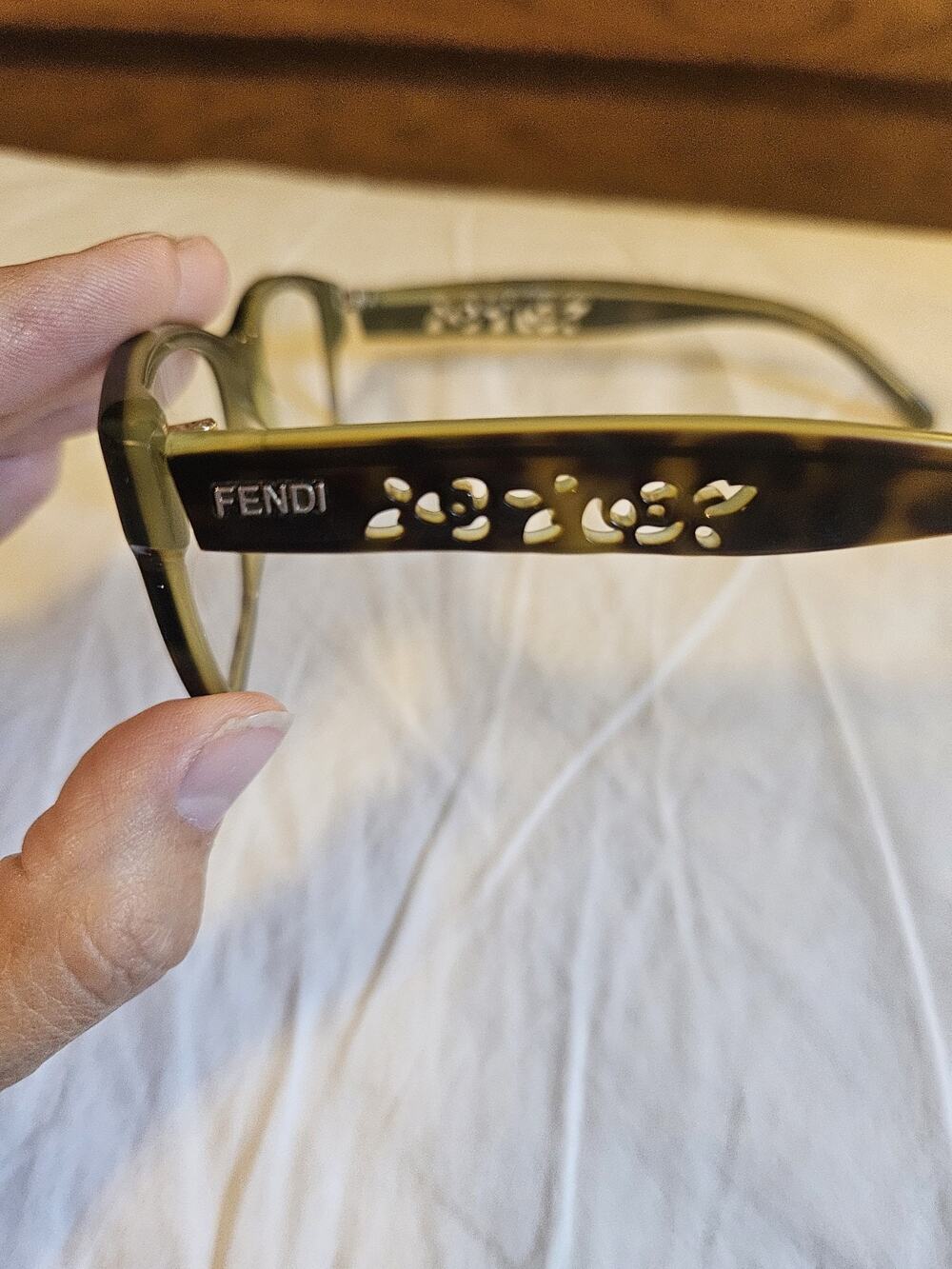 Vintage Fendi Havana Eyeglasses Frame Only Italy 52-15-135 Tortoise *AS IS*